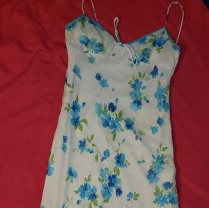 Classy asymmetrical hem sun dress